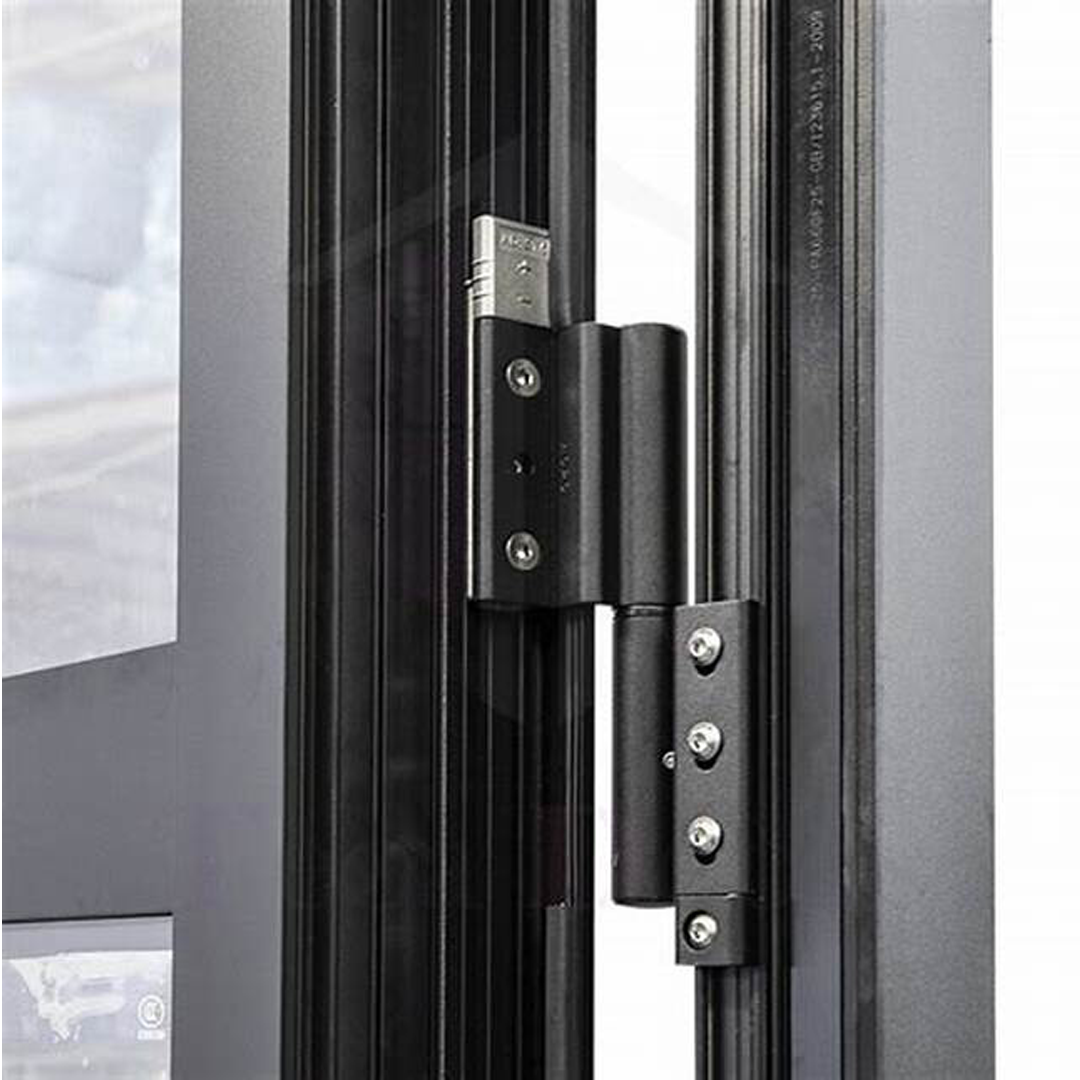 Thumbnail image of grey door with some red leaves around, front view